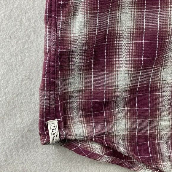 Ezekiel Button-Up Shirt Mens XL Multicolor Plaid Short Sleeve Button Collar - Picture 14 of 16